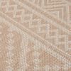 vidaXL Outdoor Flatweave Rug 120x170 cm Brown Stripes