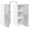 vidaXL Hanging Cabinet Concrete Grey and White 30 x 31 x 80 cm