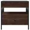 vidaXL Coffee Table with Infinity LED Brown Oak 50x50x51 cm