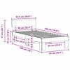 vidaXL Bed Frame with Headboard Natural 90 x 190 cm Solid Pine Wood