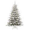 vidaXL Artificial Hinged Christmas Tree White 180 cm PE and PVC