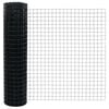 vidaXL Euro Fence Grey 1 x 10 m PVC-coated iron