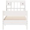 vidaXL Bookcase Bed without Mattress White 90x190 cm Single Solid Wood Pine