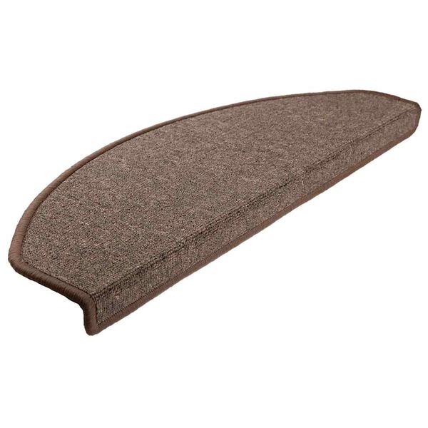 vidaXL Stair Mats 20 pcs 65x24x4 cm Coffee Brown Half Round Large