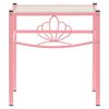 vidaXL Bedside Cabinet Pink&Transparent 42.5x33x44.5 cm Metal & Glass