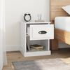 vidaXL Bedside Cabinet High Gloss White 39x39x47.5 cm Engineered Wood
