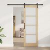 vidaXL Sliding Door ORKDAL Natural and Black 73.5 x 211 cm