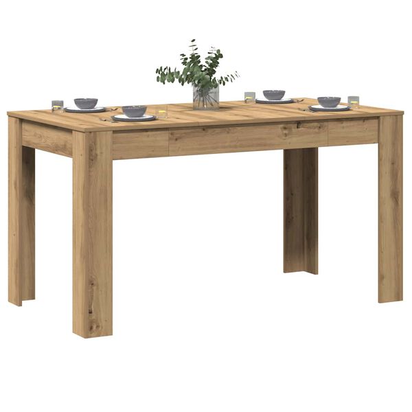 vidaXL Dining Table Artisan Oak 140x74.5x76 cm Engineered Wood