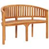 vidaXL Banana Bench 120 cm Solid Teak Wood