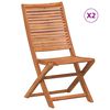 vidaXL Folding Chairs 2 pcs Solid Wood Acacia