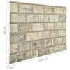 vidaXL 3D Wall Panels with Sand Brick Design 10 pcs EPS