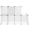vidaXL Small Animal Cage Transparent 142x74x93 cm PP and Steel