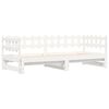 vidaXL Pull-out Day Bed without Mattress White 2x(80x200) cm Solid Wood