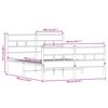 vidaXL Metal Bed Frame without Mattress Sonoma Oak 140x190 cm