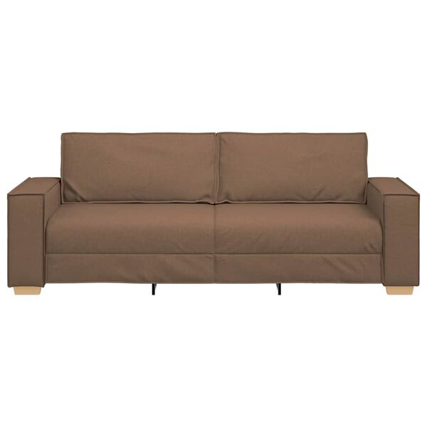 vidaXL Sofa Brown 220 x 78 x 84 cm Fabric