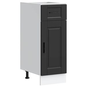 vidaXL Kitchen Base Cabinet&nbsp;Porto Black Engineered Wood