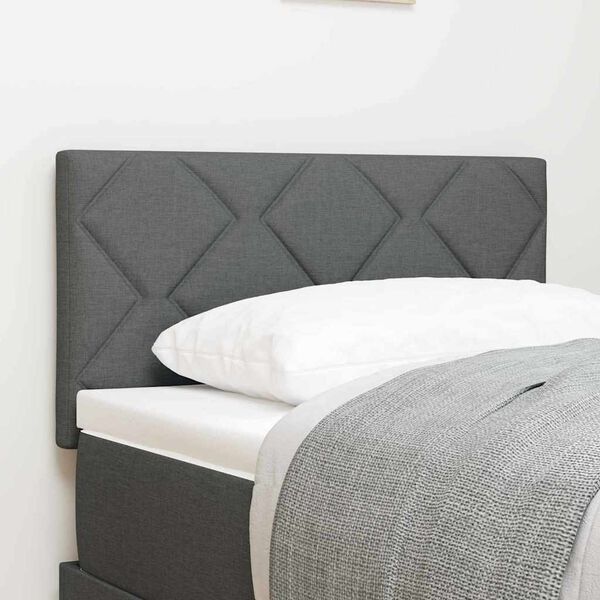 vidaXL Fabric Headboard Height Adjustable Dark Grey 80 cm Fabric