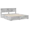 vidaXL Bed Frame Concrete Grey 180 x 200 cm Engineered Wood