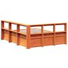 vidaXL Bookcase Bed without Mattress Wax Brown 140x200cm Solid Wood Pine