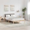 vidaXL Bed frame Brown and taupe 120 x 190 cm Solid pine wood