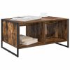vidaXL Coffee Table Smoke Oak 80 x 50 x 40 cm Engineered Wood