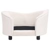 vidaXL Dog Sofa Cream 69x49x40 cm Plush and Faux Leather
