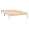 vidaXL LED Bed Frame without Mattress 90x190 cm Single Single Solid Wood