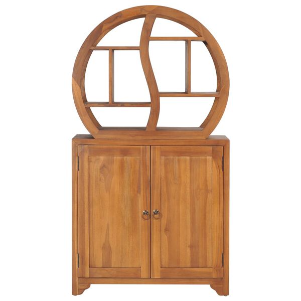 vidaXL Cabinet with Yin Yang Shelf 70x30x130 cm Solid Teak Wood