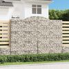 vidaXL Arched Gabion Baskets 9 pcs 300x50x220/240 cm Galvanised Iron