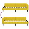 vidaXL Corner Bed Frame with Headboard Yellow 90 cm x 200 cm Velvet