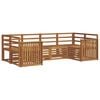 vidaXL Outdoor Sofa Set 6 pcs Natural