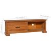 vidaXL TV Cabinet 112x30x37 cm Solid Teak Wood