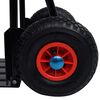 vidaXL Telescopic Hand Trolley 200 kg Black and Red