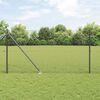 vidaXL Fence Post Grey 25 x 1.4 m (19 x 19 mm mesh) Steel and PVC