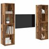 vidaXL TV Cabinet Set 2 pcs Brown 37 x 37 x 142.5 cm Engineered Wood