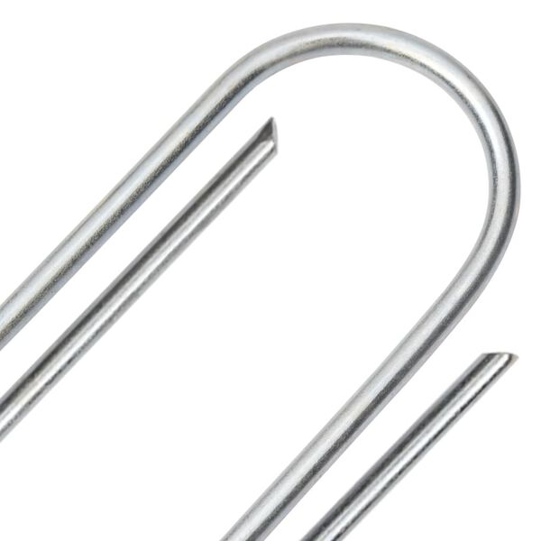 vidaXL Ground Pegs U Shape 50 pcs 15x3.5 cm Galvanised steel
