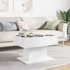 vidaXL Coffee Table with LED White 70x50x45 cm Engineered Wood
