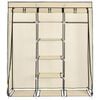 vidaXL Wardrobe with Compartments and Rods Cream 150x45x175 cm Fabric