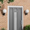 vidaXL Outdoor Wall Lights 2 pcs Black 28 x 25 x 38 cm Stainless steel