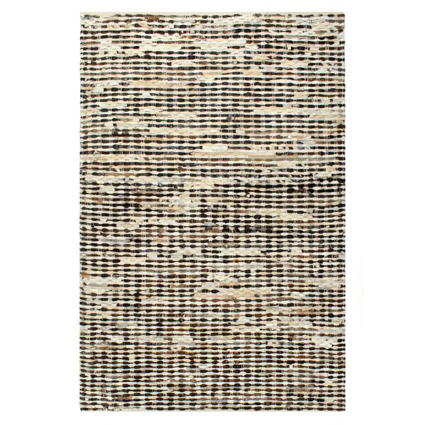 vidaXL Rug Genuine Hair-on Leather 120x170 cm Black/White