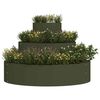 vidaXL Garden Planter Olive Green 90 x 90 x 20 cm Cold-rolled Steel