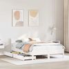 vidaXL Bed Frame with Drawers White 120x190 cm Small Double Solid Wood Pine