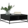 vidaXL Coffee Table Black 80x80x30 cm Engineered Wood and Metal