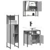 vidaXL 3 Piece Bathroom Furniture Set Grey Sonoma Engineered Wood