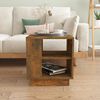 vidaXL Coffee Table Smoked Oak 40x40x43 cm Engineered Wood