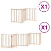 vidaXL Dog Gate with Door Foldable 9 Panels 450 cm Poplar Wood