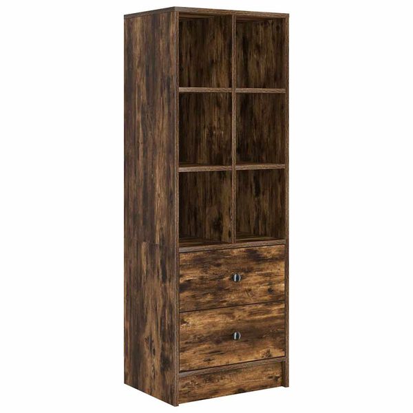vidaXL Highboard with Drawer Smoked Oak 45.5 x 34 x 127 cm
