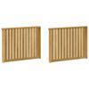 vidaXL Armrests Module 2 pcs White 80 x 6 x 61 cm Solid Acacia Wood
