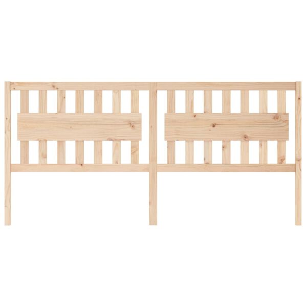 vidaXL Bed Headboard 205.5x4x100 cm Solid Wood Pine