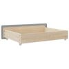 vidaXL Bed Drawers 2 pcs Light Grey Engineered Wood and Fabric